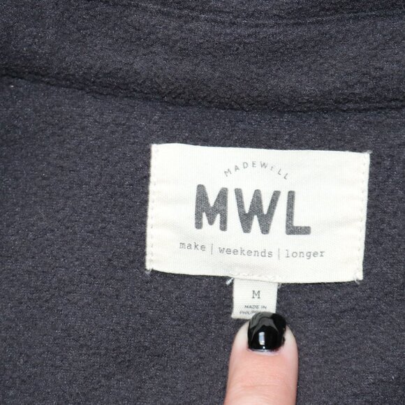 Madewell Women's Charcoal Button Down Shirt - Picture 5 of 5